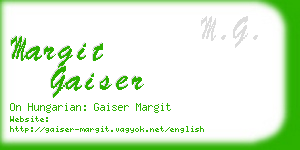 margit gaiser business card